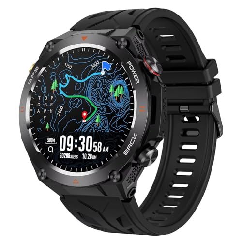 GPS Smartwatch Herren Barometer Militär Uhr...