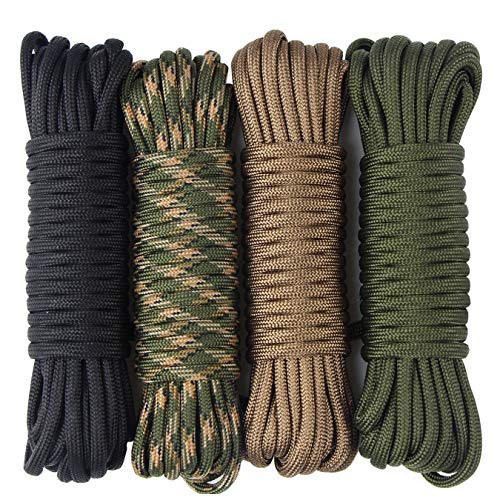 aufodara 4 Stück 19ft/6 Meters Paracord...