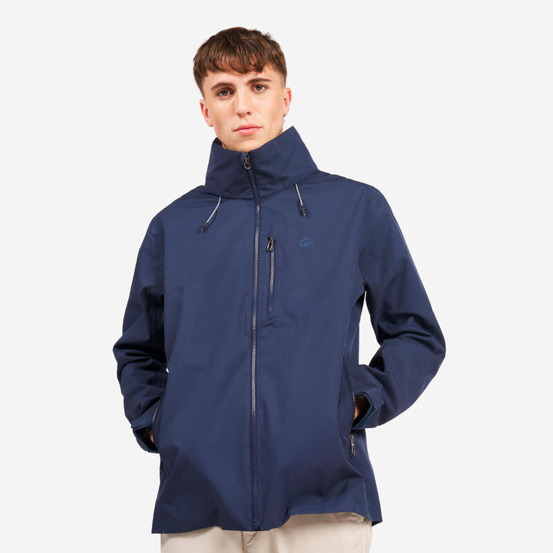 Decathlon Segeljacke Herren wasserdicht winddicht Sailing 500 marineblau