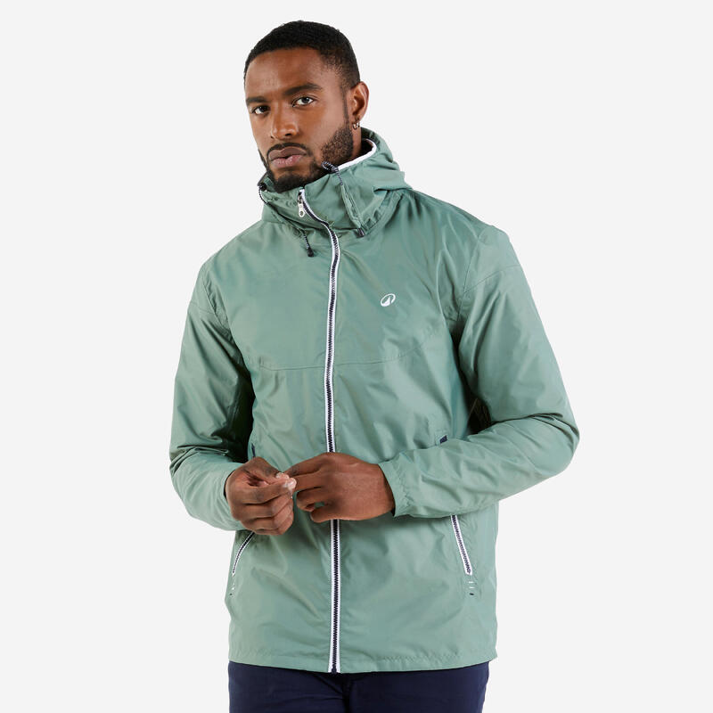 Decathlon Segeljacke Herren wasserdicht winddicht 100 khaki