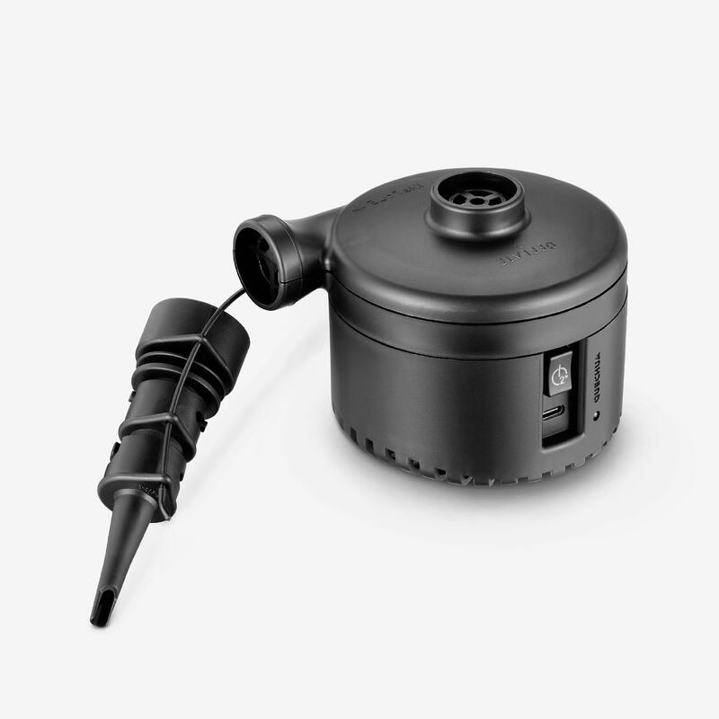 Quechua Elektropumpe aufladbar USB-C für Luftmatratzen Camping