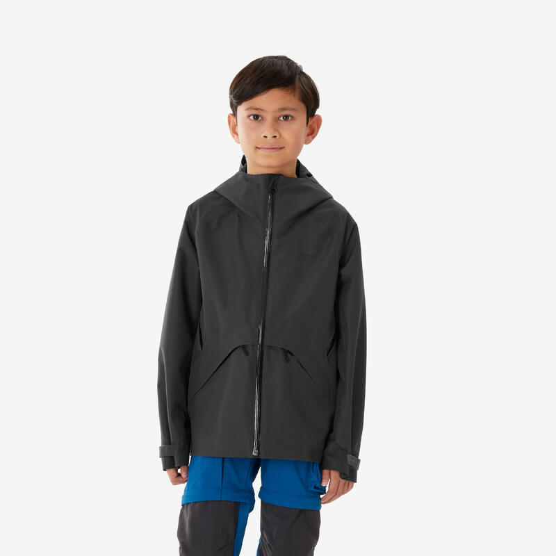 Quechua Wanderjacke Kinder wasserdicht leicht Gr. 122 bis 170 MH900 schwarz