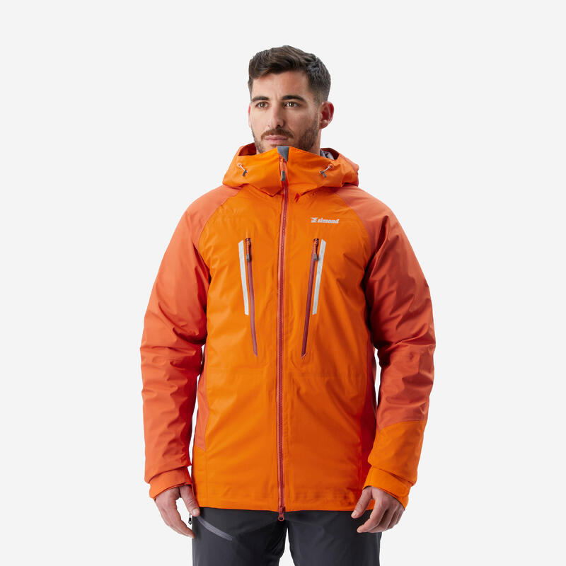 Simond Herren Regenjacke Bergsteigen wasserdicht Alpinism Light orange