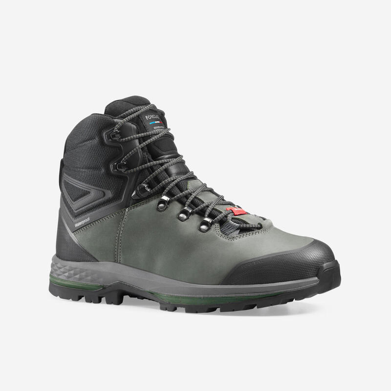 Simond Trekkingschuhe Herren Leder hoch breit wasserdicht MT100