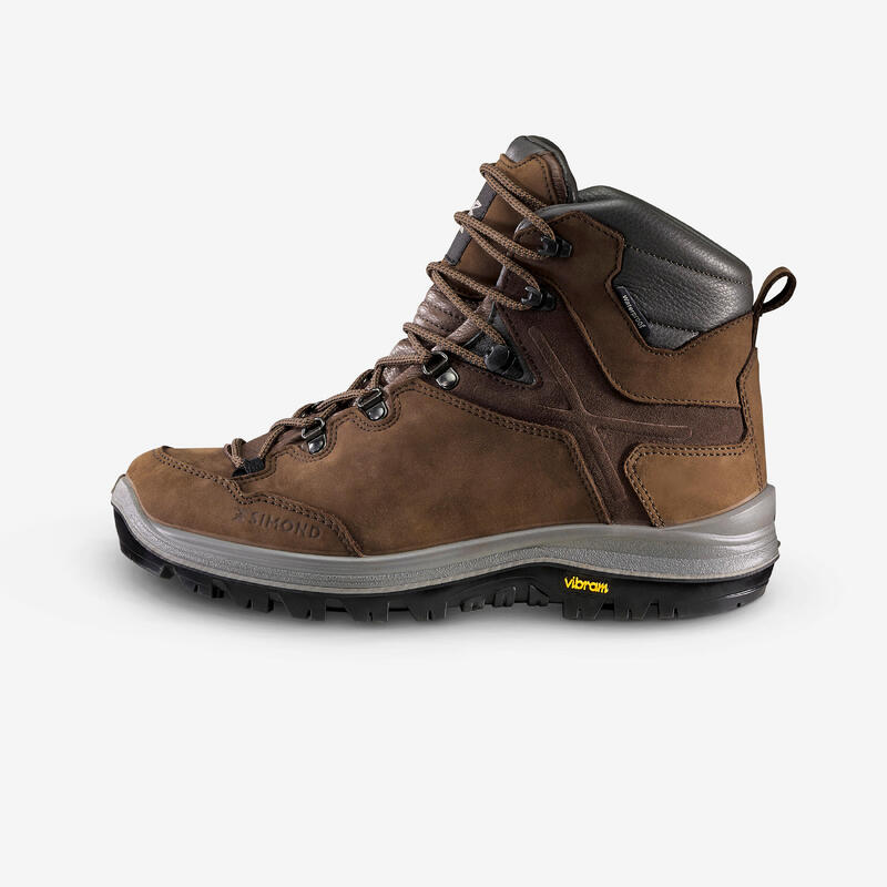 Simond Trekkingschuhe Herren Leder hoch wasserdicht Wandern MT500