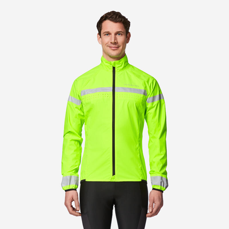 Van Rysel Fahrrad Regenjacke Rennrad Herren sichtbar